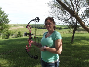 Felicia with her brand new PSE Verge.